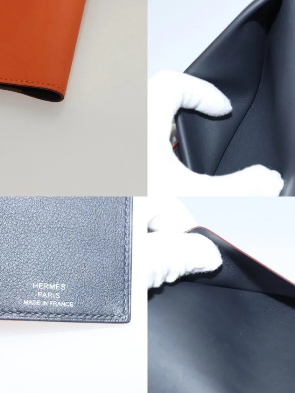 HERMES EA Zip PM Day Planner Cover Vaux Swift Orange Auth 117190M